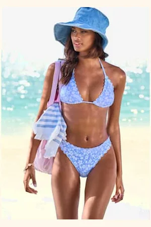 vivance collection Haut de bikini triangle imprimé à fleurs mode -