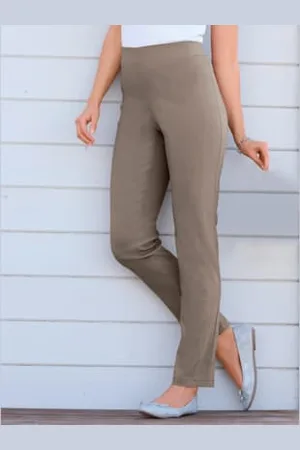 STEHMANN Pantalon classique uni avec ceinture élastique -