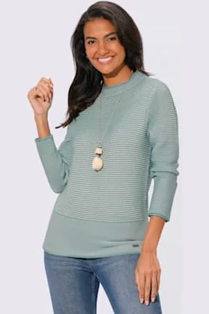 COLLECTION L. Pull à col montant 50% coton -