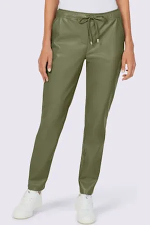 Rick Cardona Pantalon en imitation cuir synthétique joliment brillant -
