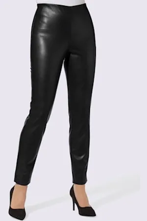 FAIR LADY Pantalon en synthétique imitation cuir souple -