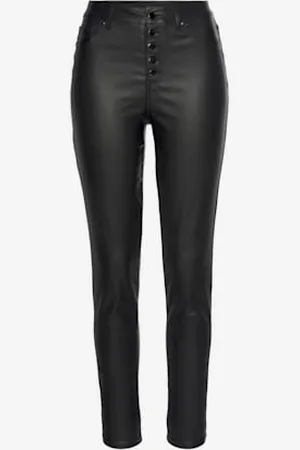 Lascana Pantalon en imitation cuir pantalon en synthétique avec ceinture taille haute -