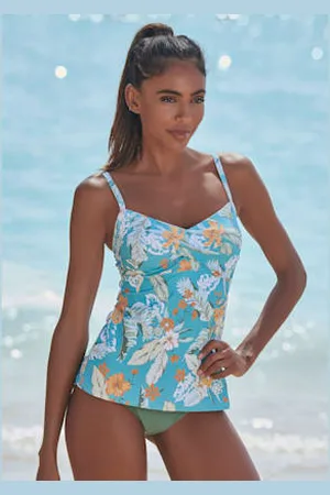 sunseeker Haut de maillot de bain à armatures imprimé tropical tendance -