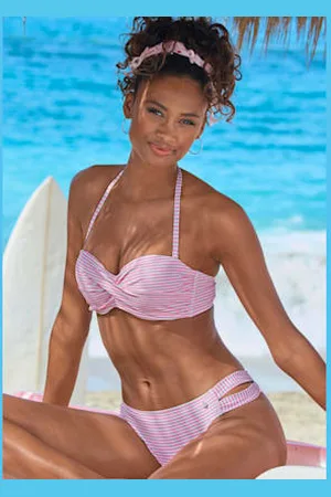 QS by s.Oliver Maillot de bain bandeau à armatures motif rayé marin -