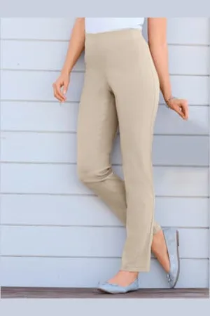 STEHMANN Pantalon classique uni avec ceinture élastique -