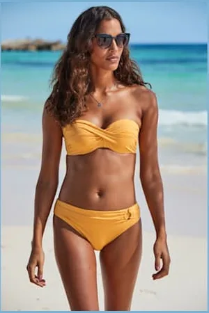 QS by s.Oliver Haut de bikini bandeau à armatures coloris unis tendance -