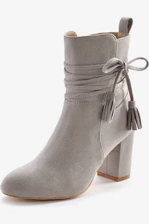 Lascana Bottines liens à nouer raffinés et laçage -