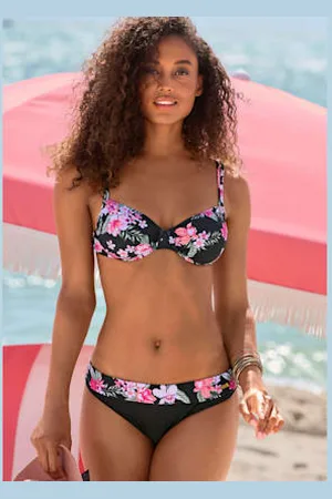 Lascana Bas de maillot de bain motif floral chaque pièce est unique -