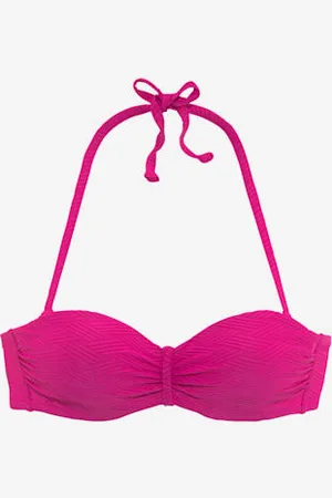 sunseeker Haut de bikini bandeau à armatures matière structurée aux couleurs tendances -