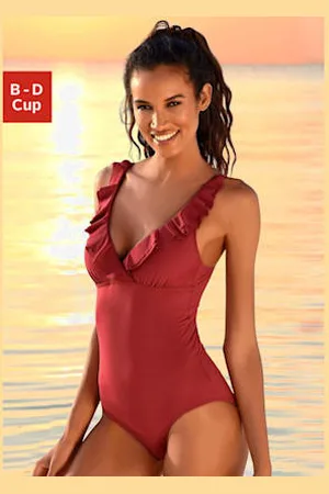 Jette Joop Maillot de bain volant élégant à l