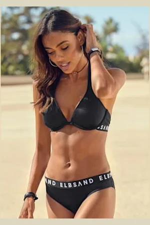 ELBSAND Maillot de bain à armatures ruban élastique avec marque inscrite -