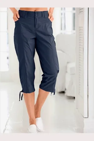 COLLECTION L. Corsaire sportif ceinture élastique cotelée -