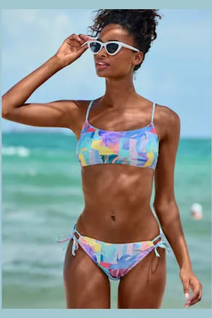 Venice Beach Haut de bikini bustier imprimé tendance, effet de couleur différent pour chaque pièce -