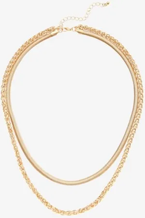 Lascana Combinaison de colliers avec chaîne maille serpent et chaîne torsadée -