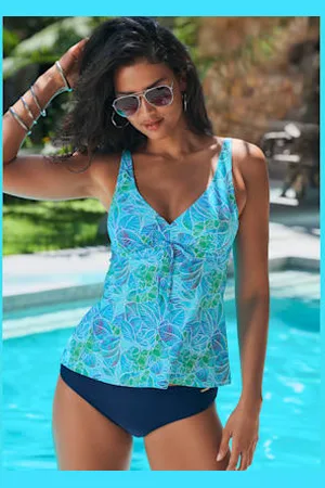 sunseeker Haut de maillot de bain à armatures imprimé floral -
