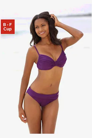 Lascana Maillot de bain à armatures coupe élégante, fronces raffinées -