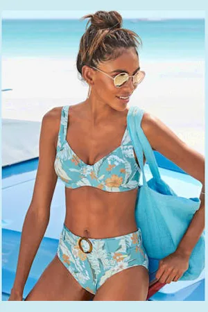 sunseeker Haut de maillot de bain à armatures imprimé tropical tendance -