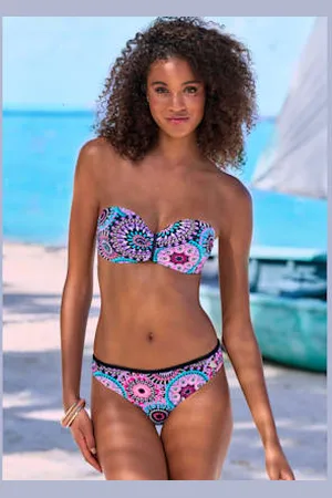 Lascana Maillot de bain bandeau à armatures design kaléidoscope : chaque pièce est unique -