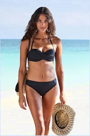 QS by s.Oliver Haut de bikini bandeau à armatures coloris unis tendance -