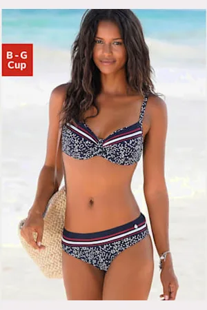Lascana Haut de maillot de bain à armatures imprimé minimaliste -