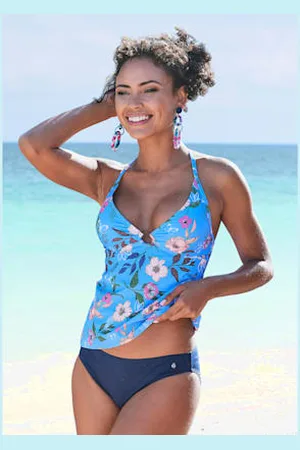 QS by s.Oliver Haut de tankini imprimé floral moderne -