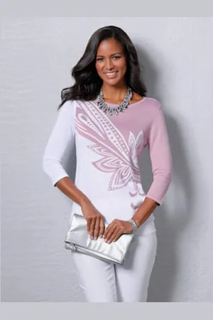 FAIR LADY Pull en tricot fin 60% viscose -