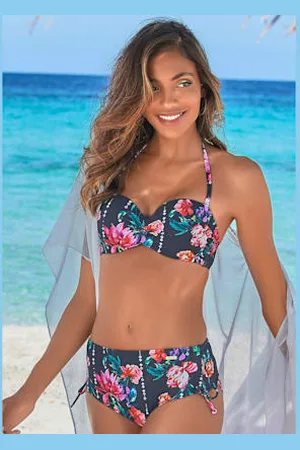 sunseeker Bas de maillot de bain imprimé floral moderne -