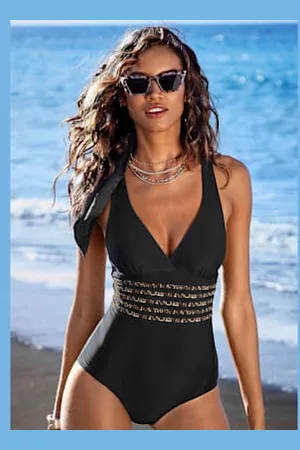 Lascana Maillot de bain détails léopard tendance -