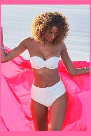sunseeker Haut de bikini bandeau à armatures matière structurée aux couleurs tendances -