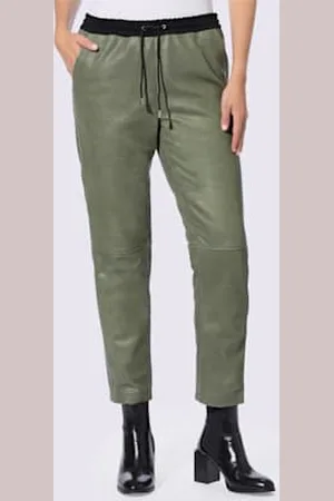 Rick Cardona Pantalon en cuir forme jogging tendance -