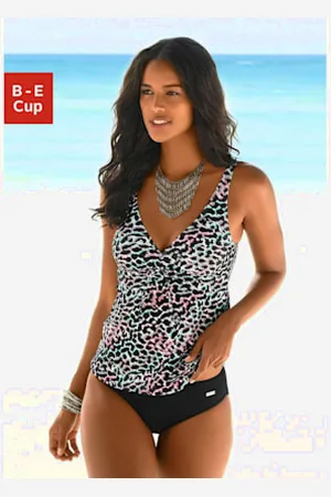 Venice Beach Tankini à armatures imprimé animal coloré -