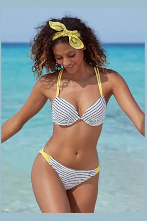 Venice Beach Haut de bikini push-up design rayé avec détails contrastés -