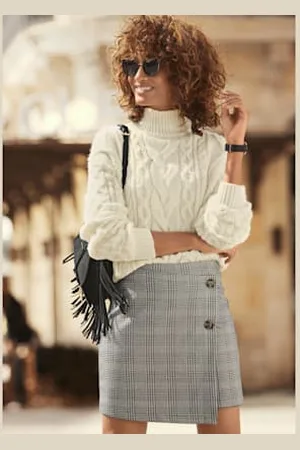 Buffalo Jupe-culotte jupe à carreaux style skort -