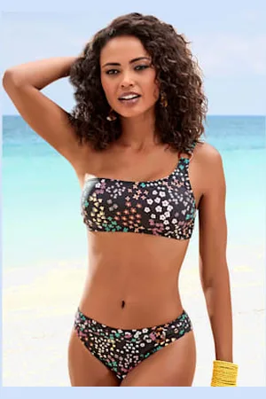 QS by s.Oliver Haut de bikini bustier imprimé floral moderne -