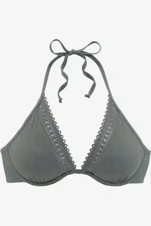 QS by s.Oliver Haut de maillot de bain à armatures bord découpé au laser tendance -