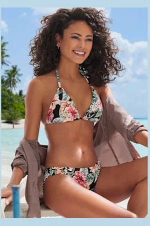 Lascana Haut de bikini triangle imprimé floral : chaque pièce est unique -