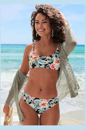 Lascana Bas de maillot de bain imprimé floral : chaque pièce est unique -