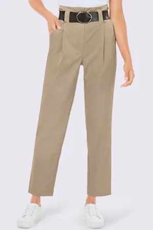CRÉATION L Pantalon à pinces qualité tissée -