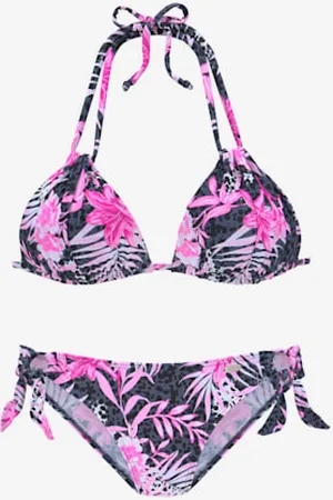 Buffalo Bikini triangle imprimé, effet de couleur différent pour chaque pièce -