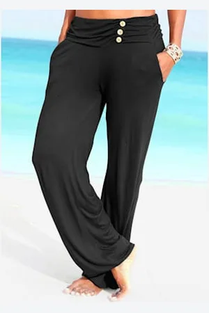 Lascana Pantalon de plage léger avec boutons décoratifs -