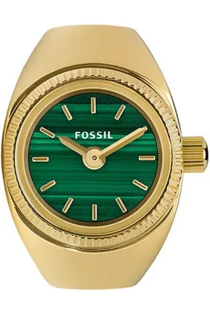 Fossil Montre Watch Ring Vert