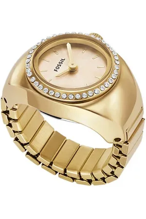 Fossil Montre Watch Ring Doré