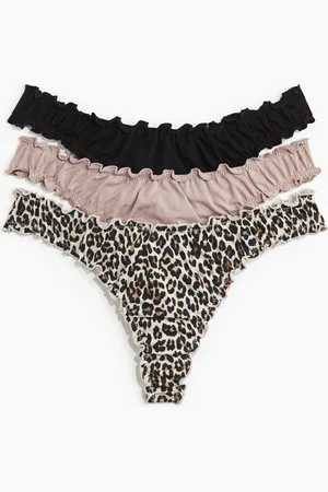H&M Lot de 3 culottes Thong avec détails surjetés