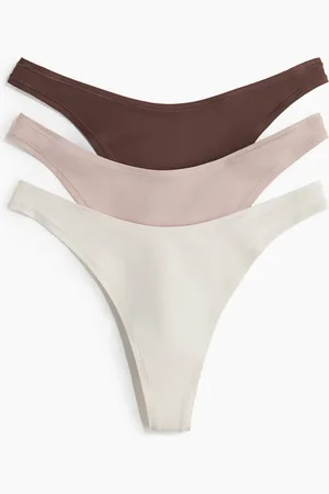 H&M Lot de 3 culottes Thong en microfibre