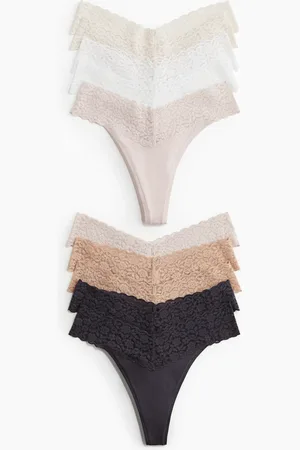 H&M Lot de 10 culottes Thong en dentelle