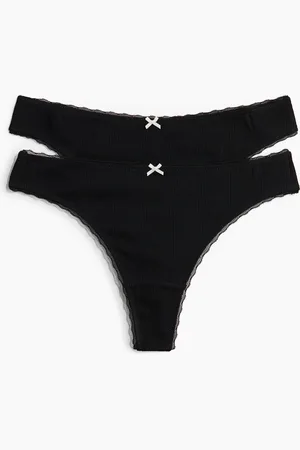 H&M Lot de 2 culottes Thong en pointelle