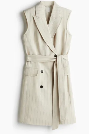 H&M Robe blazer en lin mélangé