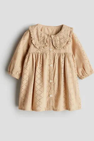 H&M Robe en coton avec broderie anglaise