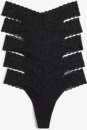 H&M Lot de 5 culottes Thong en dentelle