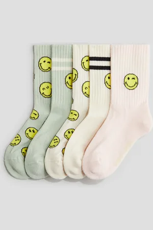 H&M Lot de 5 paires de chaussettes à motif intarsia